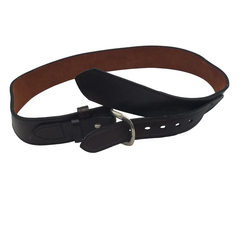 Kirkpatrick Leather Brown Handcrafted Belt Made in USA Size 38 Western Work Belt